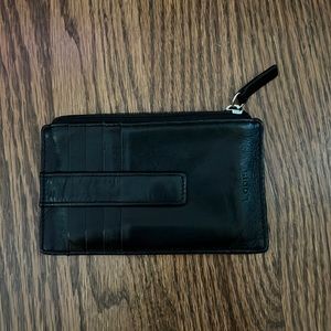 Lodis black leather card holder